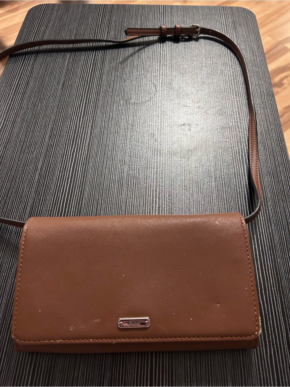 Chaps Brown Crossbody Wallet Bag